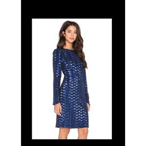 Line & dot voila sequin blue mini dress